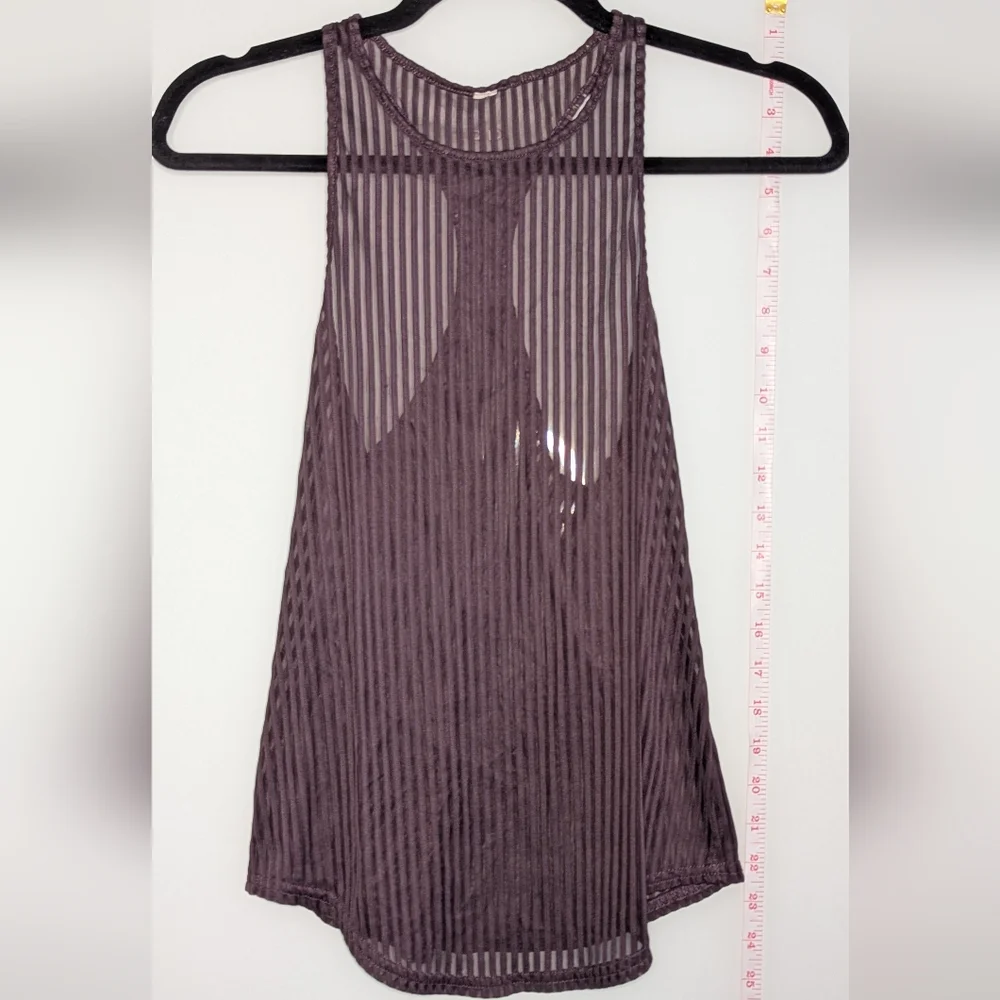 ALO Yoga Purple Striped A-Line Skirt